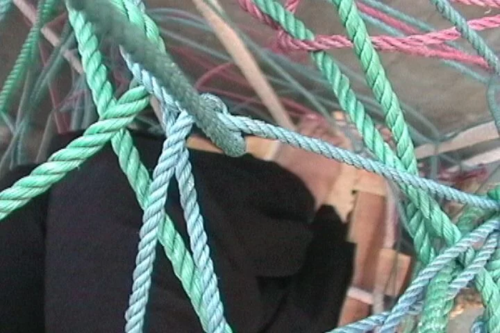   Temple of Awareness in the elevator shaft of an unfinished building in Jaipur, India.  